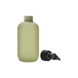 8.5oz/250ml 28-400 HDPE Soft Touch Round Bottle with Ribbed PP Lotion Pump