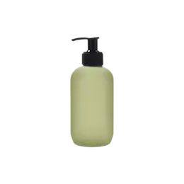 8.5oz/250ml 28-400 HDPE Soft Touch Round Bottle with Ribbed PP Lotion Pump