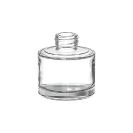 1oz/30ml 20-410 Clear Glass Squat Cylinder Cosmetic Bottle with Premium Heavy Base for Foundation, Perfume, & Serum