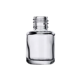 0.17oz/5ml 13-415 Clear Glass Round Nail Polish Bottle
