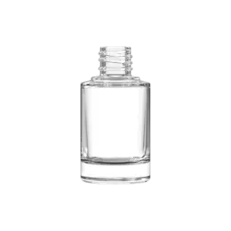 0.7oz/20ml 18-415 Clear Glass Cylinder Nail Polish Bottle with Premium Heavy Base