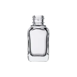 1oz/30ml 20-410 Clear Glass Square Cosmetic Bottle with Premium Heavy Base for Serum, Perfume, & Foundation