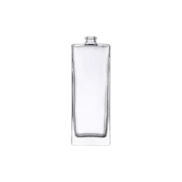 3.4oz/100ml FEA 15 Clear Glass Tall Rectangle Perfume Bottle with Premium Heavy Base & Crimp Neck