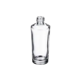 1.7oz/50ml 18-415 Clear Glass Tapered Round Cosmetic Bottle with Premium Heavy Base