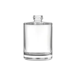 1.7oz/50ml 18-400 Clear Glass Squat Cylinder Cosmetic Bottle with Premium Heavy Base for Serums, Oils, Perfumes, & Foundation