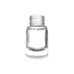 0.2oz/5ml 20-415 Clear Glass Cylinder Nail Polish Bottle with Premium Heavy Base