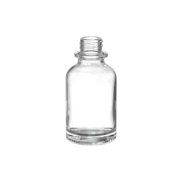 1oz/30ml 18-415 Clear Glass Round Dropper Bottle with Heavy Base