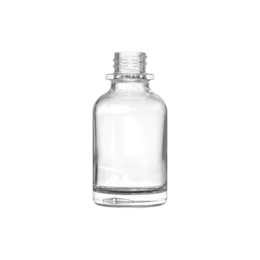 1oz/30ml 18-415 Clear Glass Round Dropper Bottle with Heavy Base