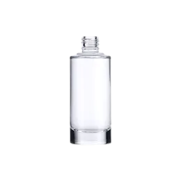 1.7oz/50ml 18-415 Clear Glass Cylinder Skincare & Perfume Bottle with Premium Heavy Base