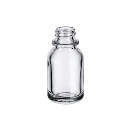 0.5oz/15ml 18-410 Clear Glass Round Dropper Bottle