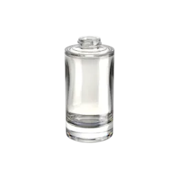1.7oz/50ml 18-400 Clear Glass Cylinder Cosmetic Bottle with Premium Heavy Base