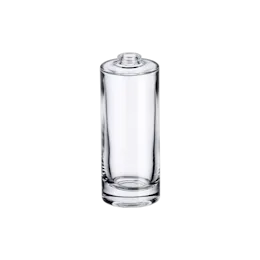 1.7oz/50ml FEA 15 Clear Glass Slim Cylinder Perfume Bottle with Premium Heavy Base & Crimp Neck