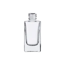 1oz/30ml 18-415 Clear Glass Rectangle Cosmetic Bottle with Premium Heavy Base for Serum, Foundation, & Perfume