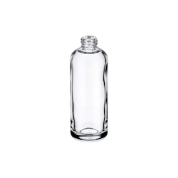 3.4oz/100ml 20-415 Clear Glass Cylinder Round Bottle
