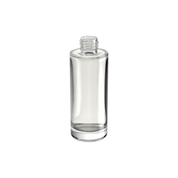 2.7oz/80ml 22-410 Clear Glass Cylinder Cosmetic Bottle with Premium Heavy Base