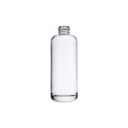 3.4oz/100ml 20-415 Clear Glass Cylinder Round Bottle