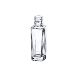 0.17oz/5ml 13-415 Clear Glass Slim Rectangle Cosmetic Bottle with Premium Heavy Base for Trial Skincare & Sample Perfumes
