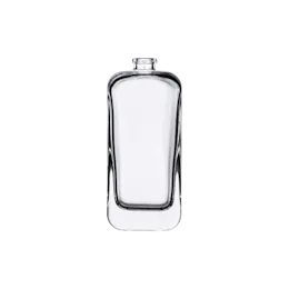 1.7oz/50ml FEA 15 Clear Glass Rounded Rectangle Perfume Bottle with Crimp Neck for Fine Fragrance & Cologne