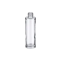 1.7oz/50ml 18-415 Clear Glass Slim Cylinder Cosmetic Bottle with Premium Heavy Base
