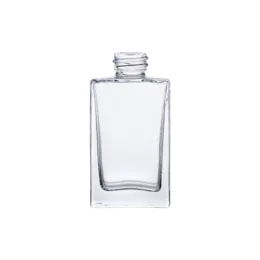 1oz/30ml 18-410 Clear Glass Rectangle Cosmetic Bottle with Premium Heavy Base for Foundation, Perfume, & Serum