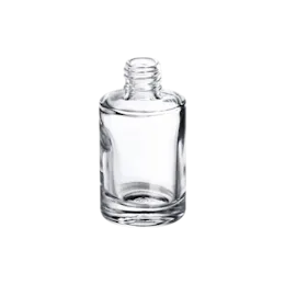 0.3oz/10ml 13-415 Clear Glass Cylinder Nail Polish Bottle with Premium Heavy Base