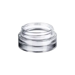 1oz/30ml 52-400 Clear Glass Low-Profile Jar with Premium Heavy Base - Wide Mouth