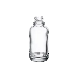 1oz/30ml 18-400 Clear Glass Round Dropper Bottle with Premium Heavy Base