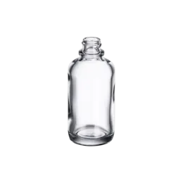 1.7oz/50ml 18-400 Clear Glass Round Dropper Bottle with Premium Heavy Base