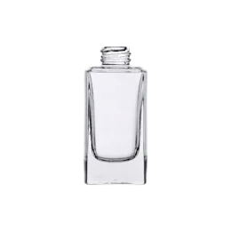 1oz/30ml 18-415 Clear Glass Rectangle Cosmetic Bottle with Premium Heavy Base for Serums, Perfumes, & Foundation