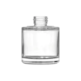 1.7oz/50ml 20-410 Clear Glass Squat Cylinder Cosmetic Bottle with Premium Heavy Base for Perfumes, Serums, & Foundation