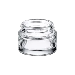 0.7oz/20ml 40-400 Clear Glass Straight Sided Jar with Premium Heavy Base for Eye Creams, Lip Masks, & Travel Face Moisturizers