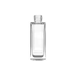 1.7oz/50ml 20-415 Tall Clear Glass Rectangle Cosmetic Bottle with Premium Heavy Base for Perfumes, Serums, & Foundation