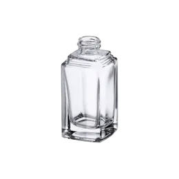 1oz/30ml 18-415 Clear Glass Rectangle Bottle with Premium Heavy Base for Perfumes, Serums, & Foundation