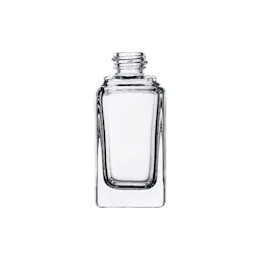 1oz/30ml 18-415 Clear Glass Rectangle Bottle with Premium Heavy Base for Perfumes, Serums, & Foundation