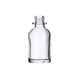 1oz/30ml 18-415 Clear Glass Round Dropper Bottle