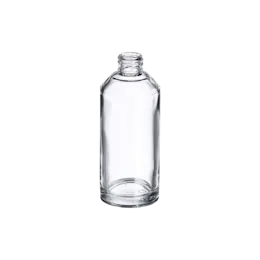 3.4oz/100ml 20-415 Clear Glass Bevel Cosmetic Bottle with Premium Heavy Base
