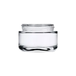 2oz/60ml 52-400 Clear Glass Straight-Sided Face Cream Jar with Premium Heavy Base