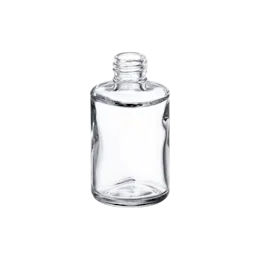 0.5oz/15ml 13-410 Clear Glass Cylinder Cosmetic Bottle for Trial and Travel Skincare & Perfume
