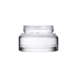 1.7oz/50ml 50-410 Clear Glass Bubble Round Face Cream Jar with Premium Heavy Base
