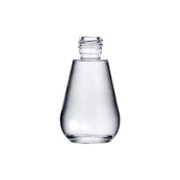 1oz/30ml 18-415 Clear Glass Teardrop Cosmetic Bottle with Heavy Base for Serums & Foundation