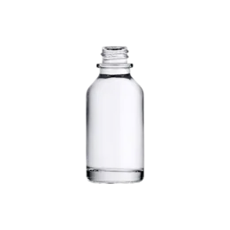 1oz/30ml 18-410 Clear Glass Round Dropper Bottle with Heavy Base