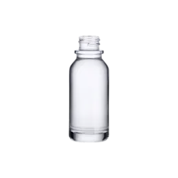 0.7oz/20ml 18-410 Clear Glass Round Dropper Bottle with Heavy Base