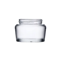2.7oz/80ml 52-400 Clear Glass Tapered Round Jar - Ideal for Face Moisturizer & Pomade