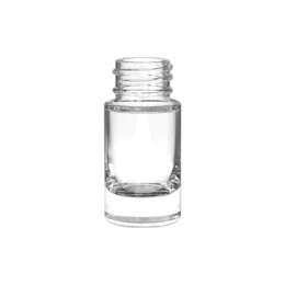 0.2oz/5ml 20-410 Clear Glass Cylinder Cosmetic Bottle with Premium Heavy Base for Sampling