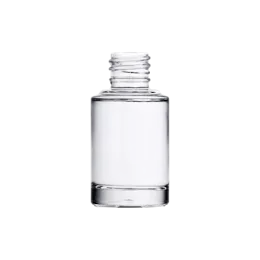 0.5oz/15ml 18-415 Clear Glass Cylinder Nail Polish Bottle with Premium Heavy Base