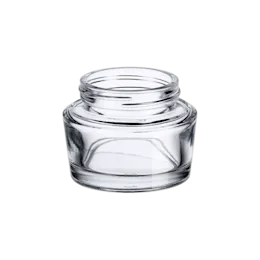 1.7oz/50ml 46-400 Clear Glass Tapered Round Jar with Premium Heavy Base