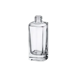 3.4oz/100ml 20-415 Clear Glass Rectangle Bottle with Premium Heavy Base