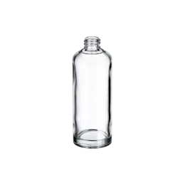 4.4oz/130ml 20-415 Heavy Base Clear Glass Boston Round Bottle