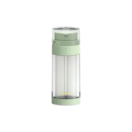 1oz/30ml SAN Dual-Chamber Airless Pump Bottle with Simultaneous Dispensing, 0.2cc Dosage