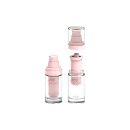0.5oz/15ml Refillable Glass Airless Pump Bottle with Interchangeable PP Inner Refill Cartridge, 0.15cc Dosage